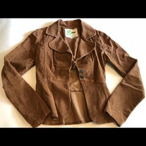 Grass brand fitted corduroy blazer